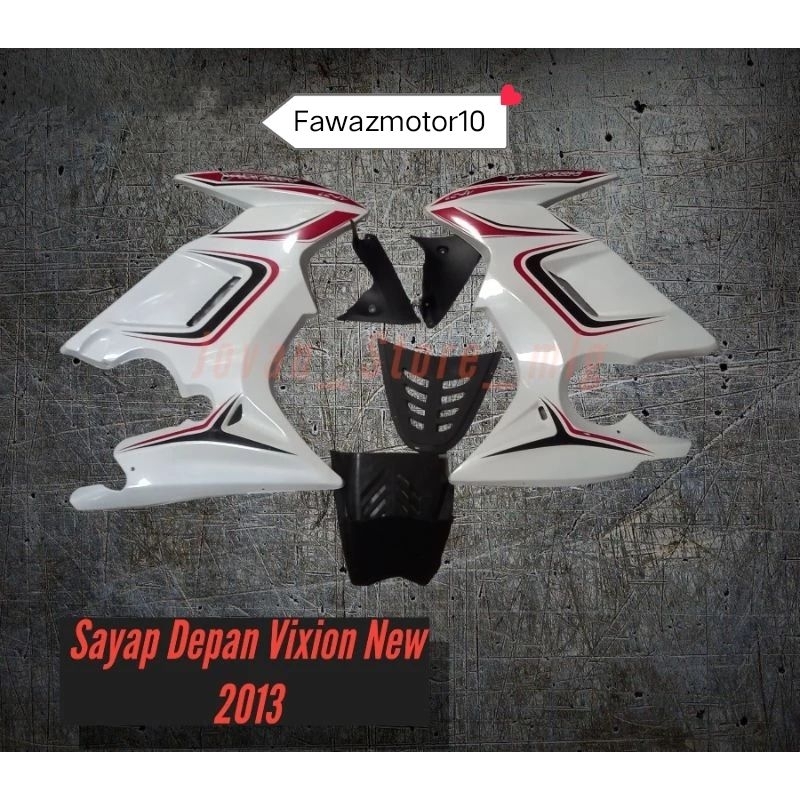 Half Fairing Sayap Depan fairing fering Vixion New 2013-2016 PUTIH Model Ninja 250 + Cover segitiga