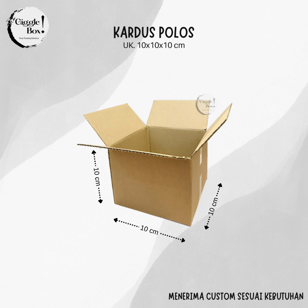 

Kardus Box Polos baru uk. 10x10x10 cm