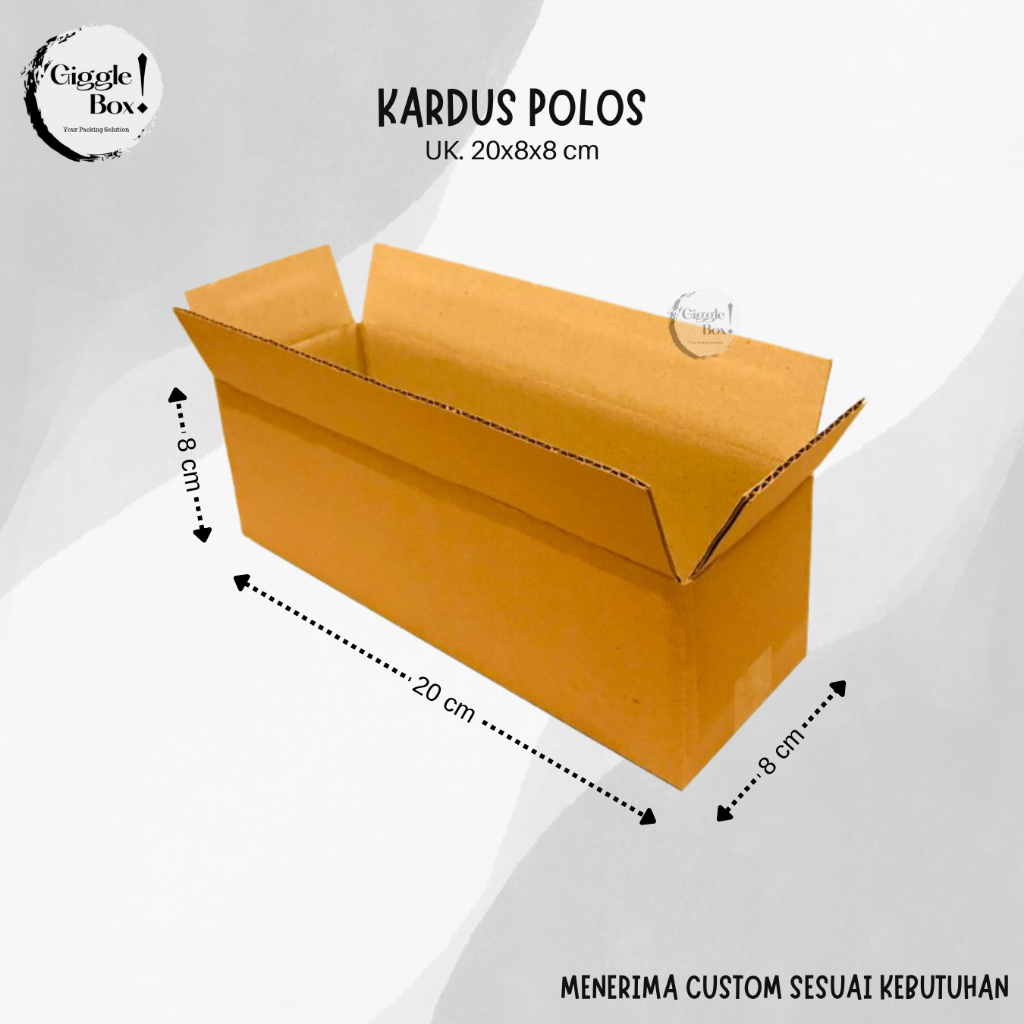 

Kardus Box Polos Baru uk. 20x8x8 cm