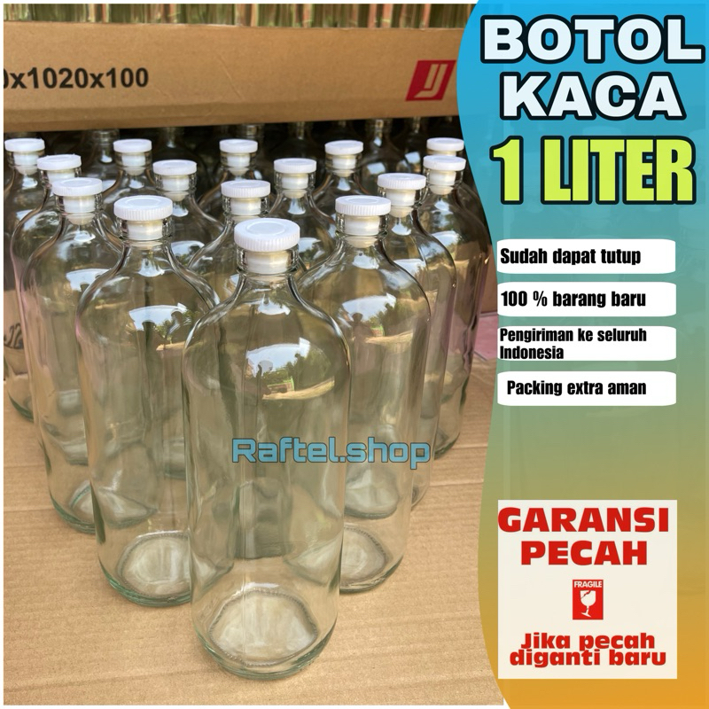 BOTOL KACA 1 LITER | BOTOL BENSIN | BOTOL JAMU ||BOTOL MINUMAN
