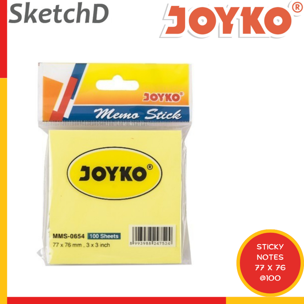 

Memo Kertas Tempel Joyko MMS-654 Sticky Notes 100 lbr