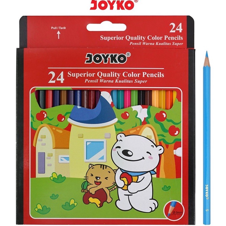 

ART K25W Pensil Warna Joyko 24 Warna Panjang CP24PB