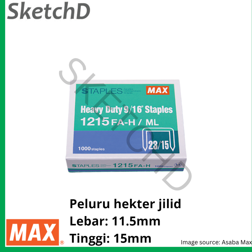 

Isi Hekter 1215 FA-H - isi staples Max 1215 - Staples jilid