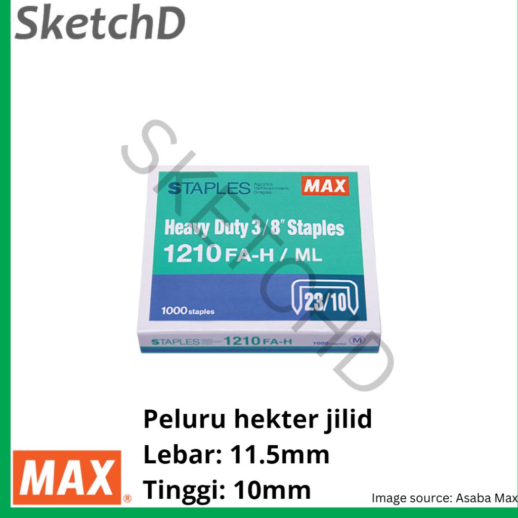 

Isi Hekter 1210 FA-H - isi staples Max 1210 - Staples jilid
