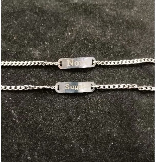 gelang nama custom ukir laser