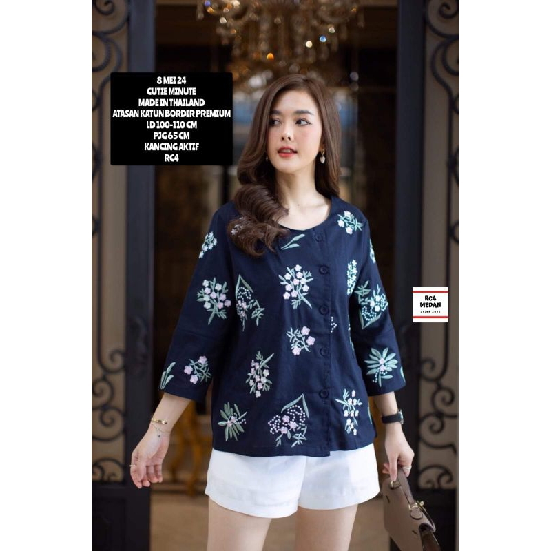 Atasan Blouse Wanita Cutie Minute Import Bangkok
