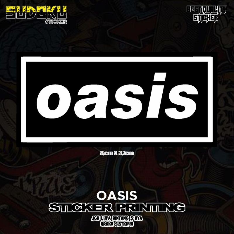 

Sticker stiker printing OASIS band viral