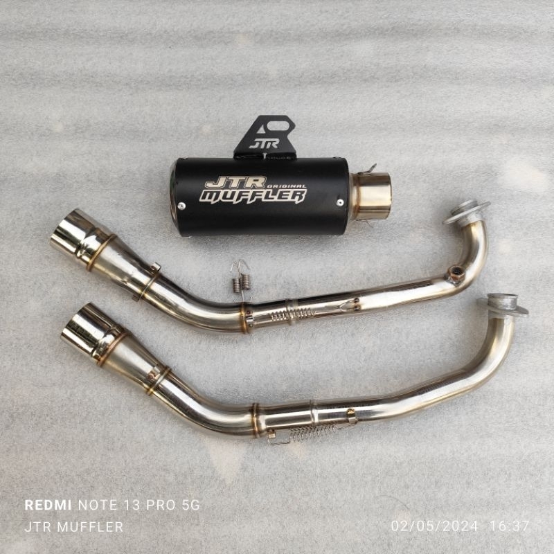 Knalpot racing fullset nmax aerox lexi pcx adv vario beat scoopy original JTR MUFFLER tipe pendek Gp
