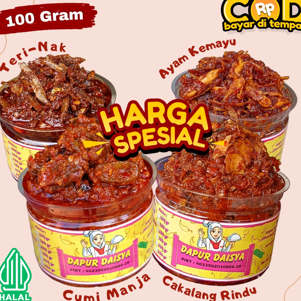 

Suplier1st 1 GRAM SAMBAL CUMI SAMBEL FRESH BABY SOTONG PEDAS SUWIR CAKALANG AYAM TUNA TONGKOL PECEL KACANG TERI SUWIR EATSAMBEL EAT SACHET CIAMIK EATSAMBAL SAMYANG GOCHUJANG HALAL MAKAN MAKANAN CANDU VIRAL KULINER FOOD CEMILAN DIET ASIN SIMPLE JAJAN M