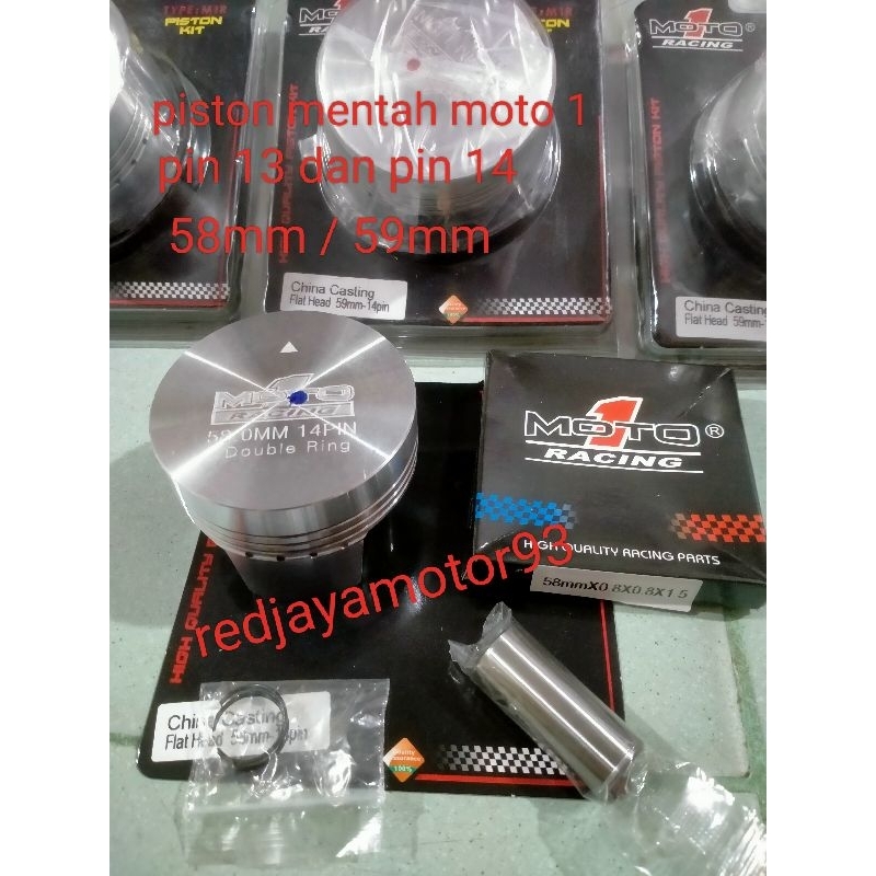 Piston seher Kit moto1 piston mentah Casting pin 13 dan 14 58mm/59mm/60mm/61mm