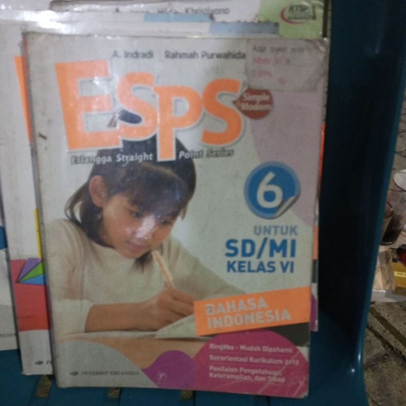 BUKU ESPS BAHASA INDONESIA UNTUK SD KELAS 6 KTSP 20O6 PENERBIT ERLANGGA