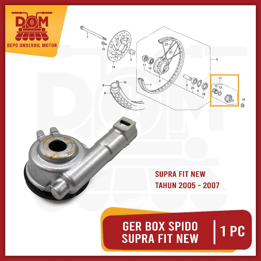 Ger Box Spido Supra Fit New 2006 (TOKAIDO) Gir Gear Gigi Spedo Spidometer Kilometer Fit New X S