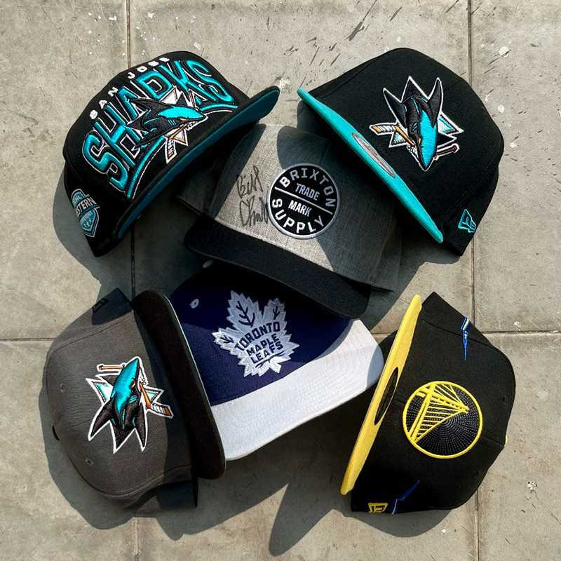 TOPI AMERICAN SPORT, TOPI NEW ERA, SHARKS, MAPLE LEAFS, WARRIORS, BRIXTON