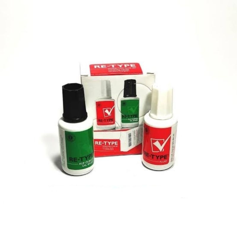 

Re-Type Set / Tipex Cair & Thinner/ Tipe-X Kuas / Correction Fluid