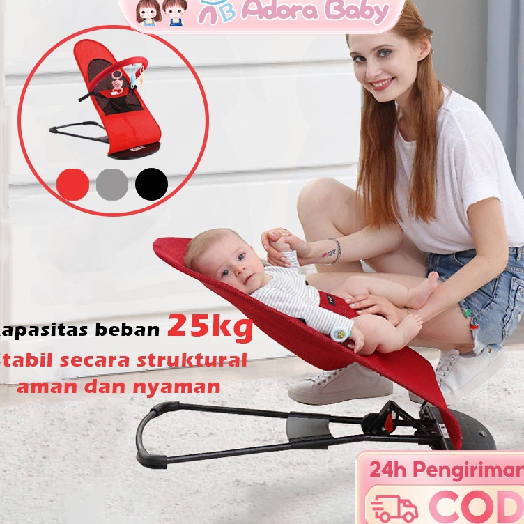 Ready stockTempat tidur goyang bayi Kursi bayi yang memantul Kursi lipat bayi