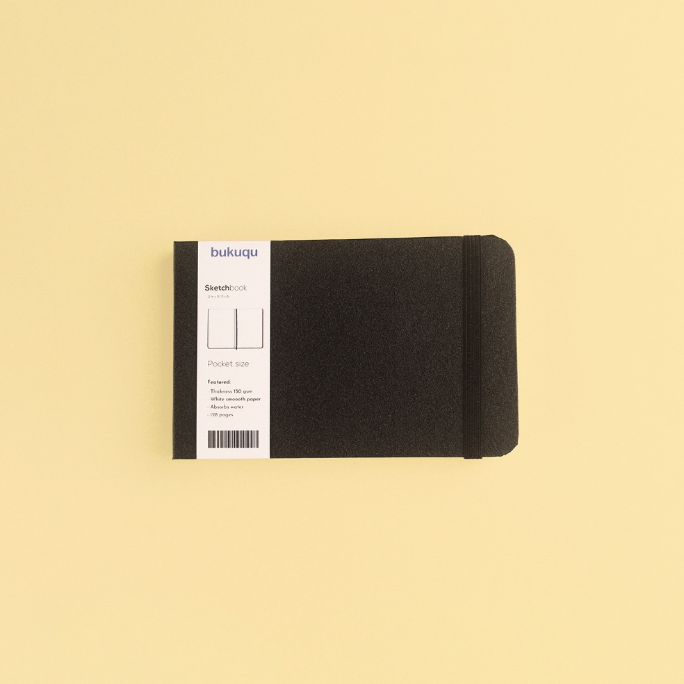 

KODE N9Y3 bukuqu Sketchbook A6 15 gsm Landscape buku gambar Notebook Saku Sketsa Pocket Sketch book