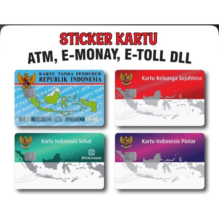 

Stiker Kartu ATM, E-toll, E-money