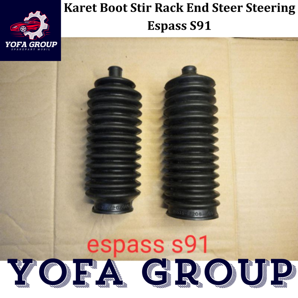 SPAREPART MOBIL Karet Boot Stir Rack End Steer Steering Zebra Espass S91 S92