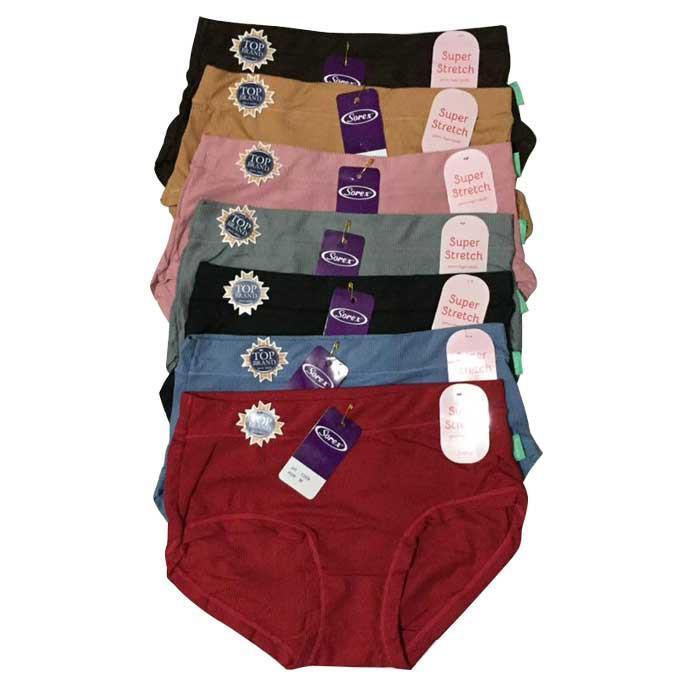 Cd Wanita Sorex 1259 Super Stretch | Celana Dalam Wanita Bahan Licin Motif Garis Salur
