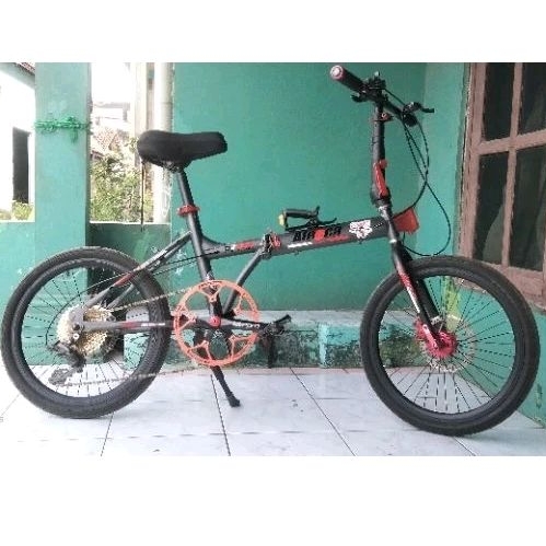sepeda lipat aleoca pieghevole full upgrade