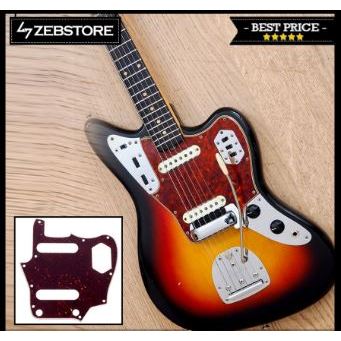 Pickguard Pelindung Body Gitar Fender Jaguar Tortoise 10H S-S 4Ply