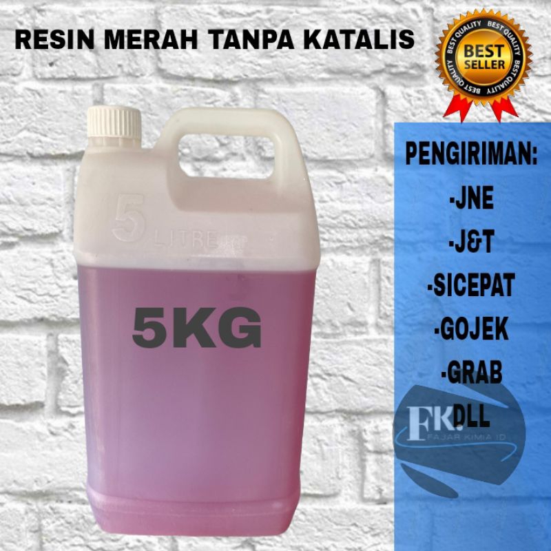 5Kg Resin Merah/Yukalac -Tanpa Katalis- Resin Fiber - Resin Perahu