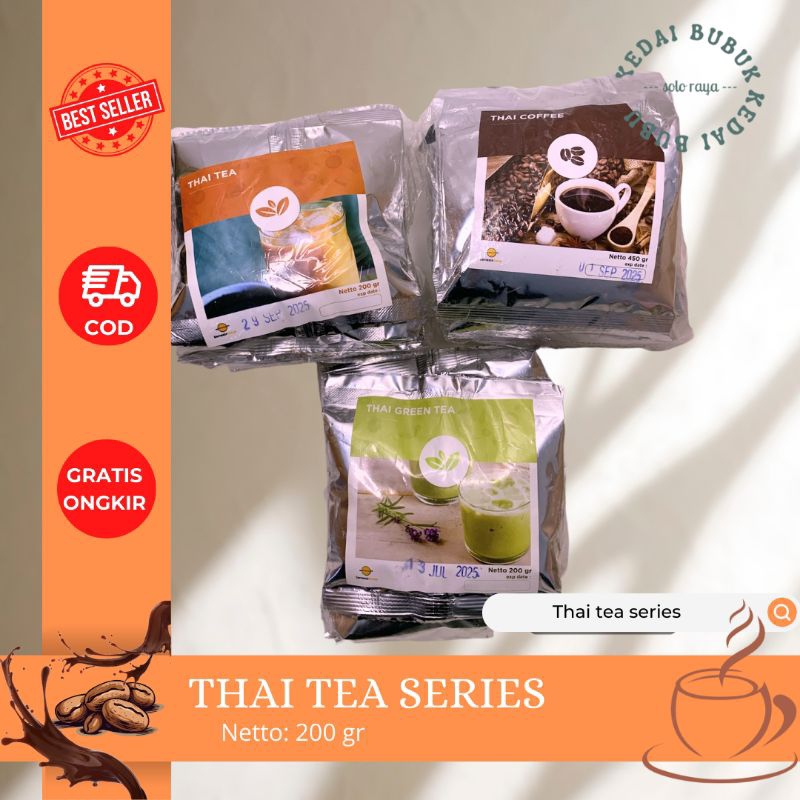 

THAI TEA SERIES KEMASAN SACHET / powder premium tea bubuk thai tea varian rasa siap saji tinggal seduh