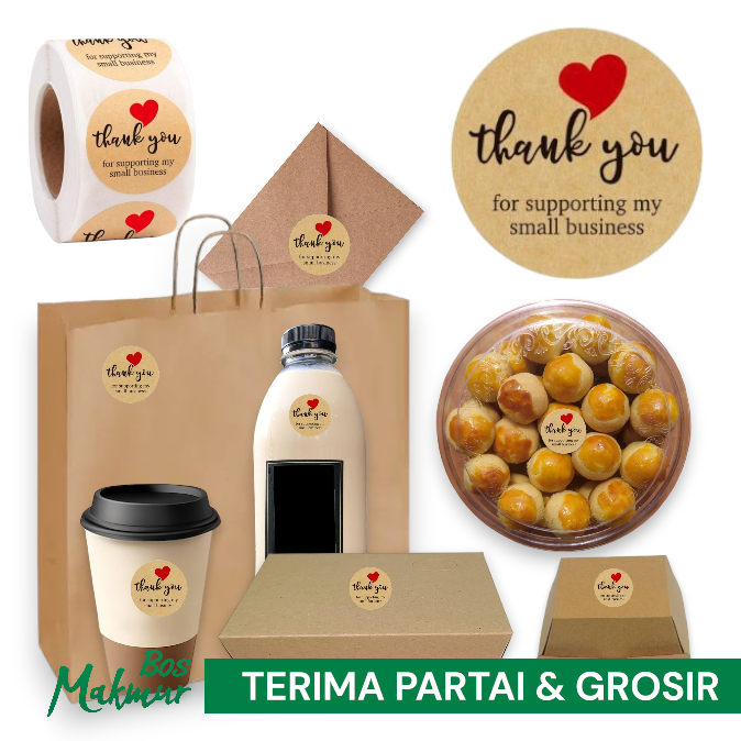 

(Import Quality) Sticker Thank You 1 Roll Isi 500, Cocok Untuk Kemasan Makanan, Minuman, Amplop, Dan Sebagainya