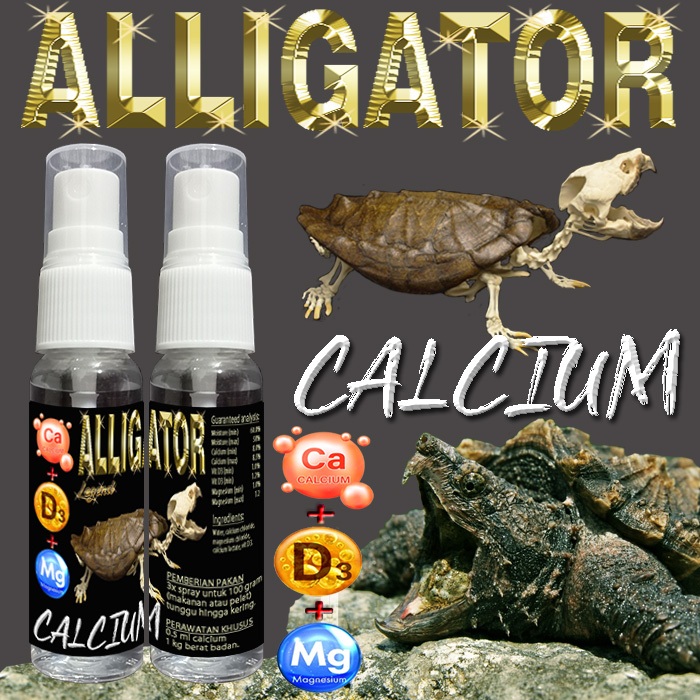 ALLIGATOR KALSIUM CAIR +D3 SUPLEMEN KESEHATAN TULANG REPTILE VITAMIN OBAT MENCEGAH METABOLIC BONE DI