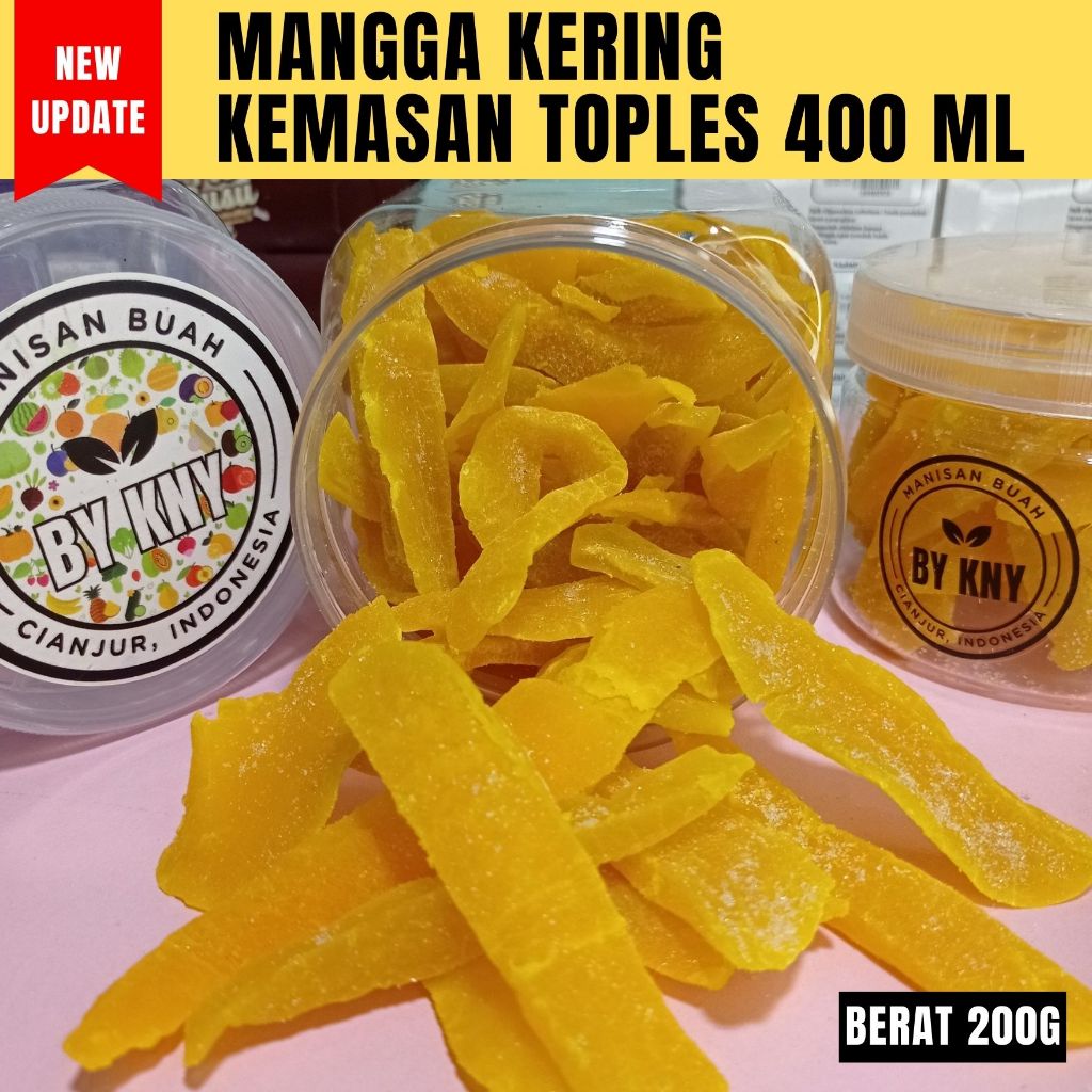 

MANISAN MANGGA KERING KEMASAN TOPLES 400ML MANGGA CIREBON MANISAN BUAH CIANJUR BY KNY