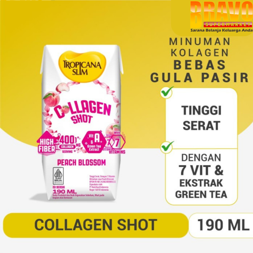 

Bravo Bojonegoro - Tropicana Slim Collagen Shot Peach Blossom 190ML