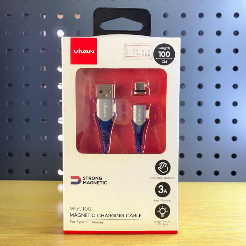 Kabel Data Vivan Magnetic Type-C USB / Lightning USB - Magnetic Data Cable Vivan