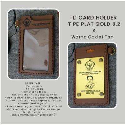 

LANYARD ID CARD HOLDER TIPE 3.2 PLAT GOLD A TERBAIK