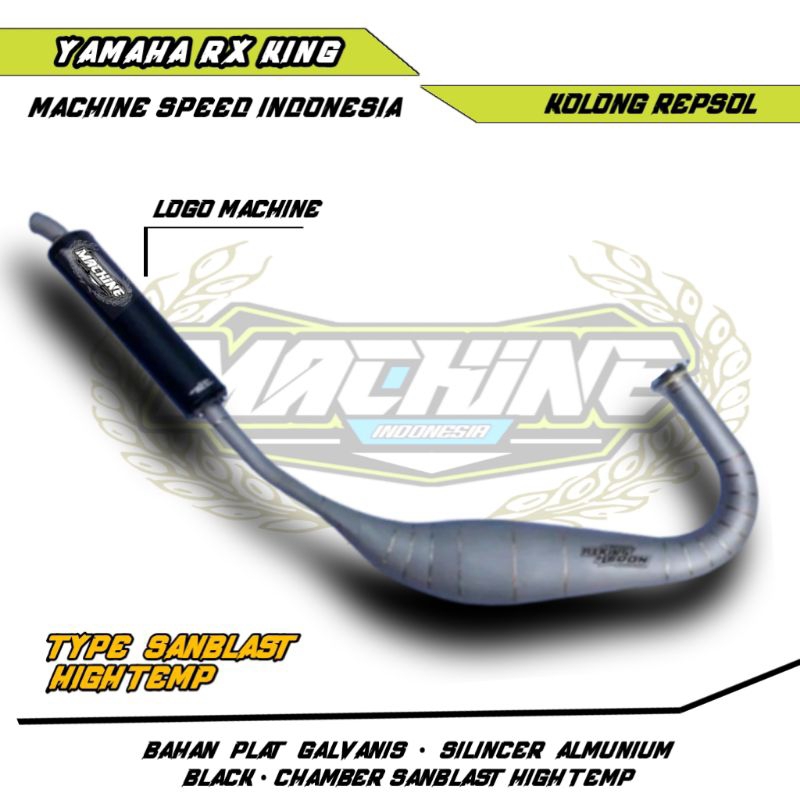 KNALPOT RX KING KOLONG REPSOL SANBLAST STANDAR PORTING ORIGINAL MACHINE BUKAN CMS ABRT