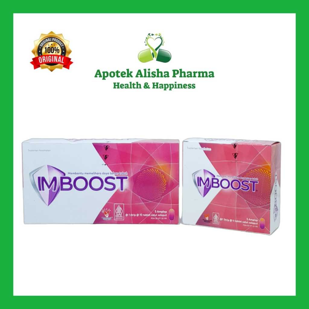 Imboost Tablet (Strip 4/10tablet ) Suplemen Kesehatan Daya Tahan Tubuh / Immunomodulator / Imbust / 