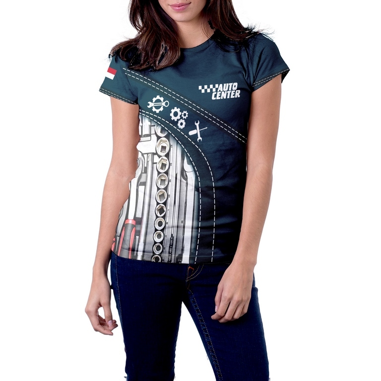 kaos wanita baju otomotif Fullprint 3D terbaru 2024 - baju bengkel - baju mechanic