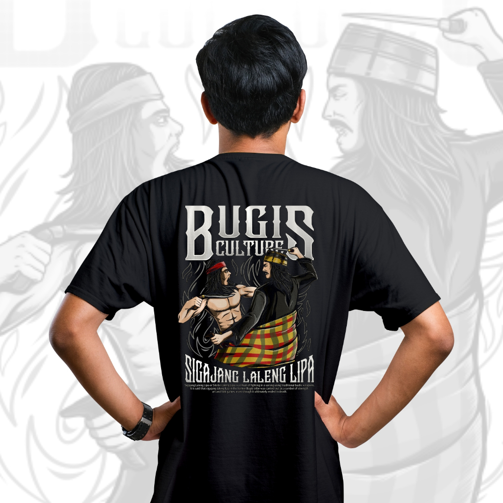 KAOS BUGIS CULTURE | SIGAJANG LALENG LIPA Cotton Comced Premium 24s