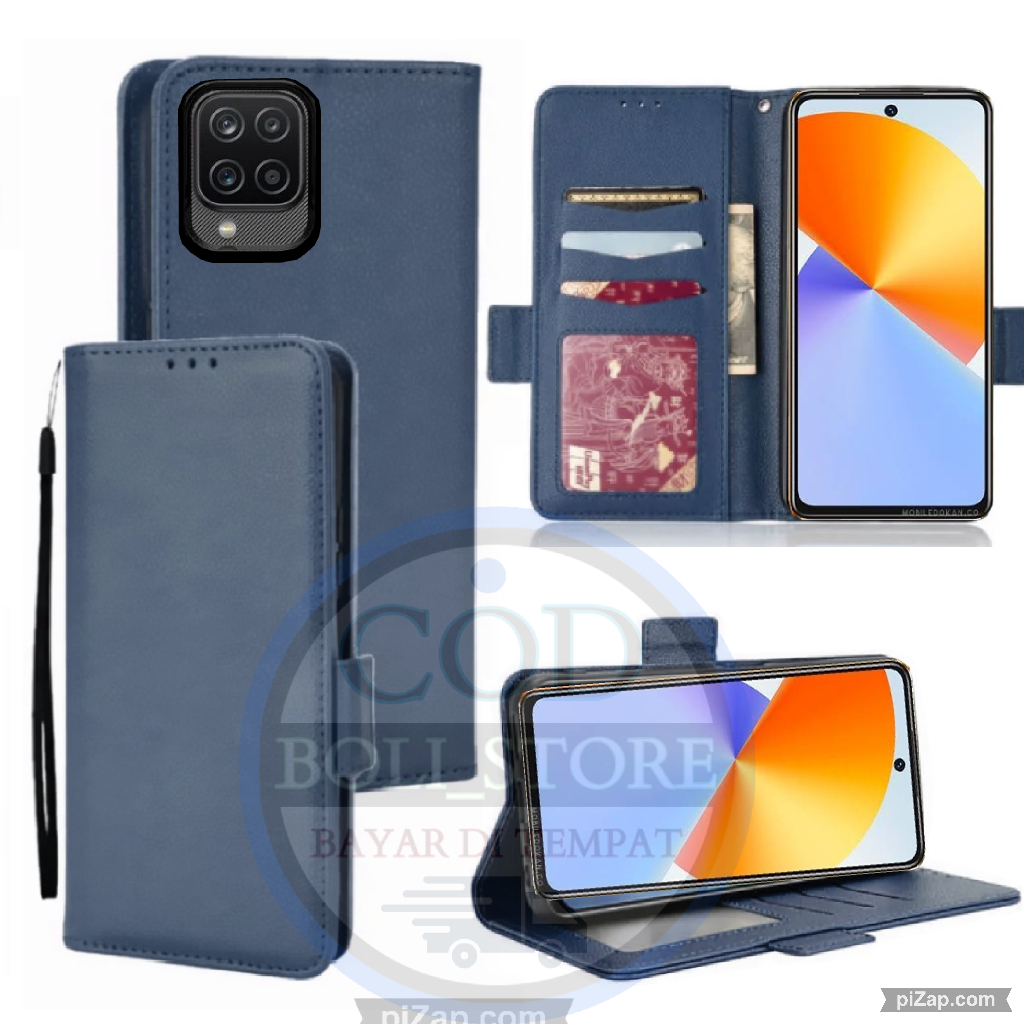 CASE HP SAMSUNG GALAXY A12 - CASING DOMPET-FLIP COVER LEATHER-SARUNG HP