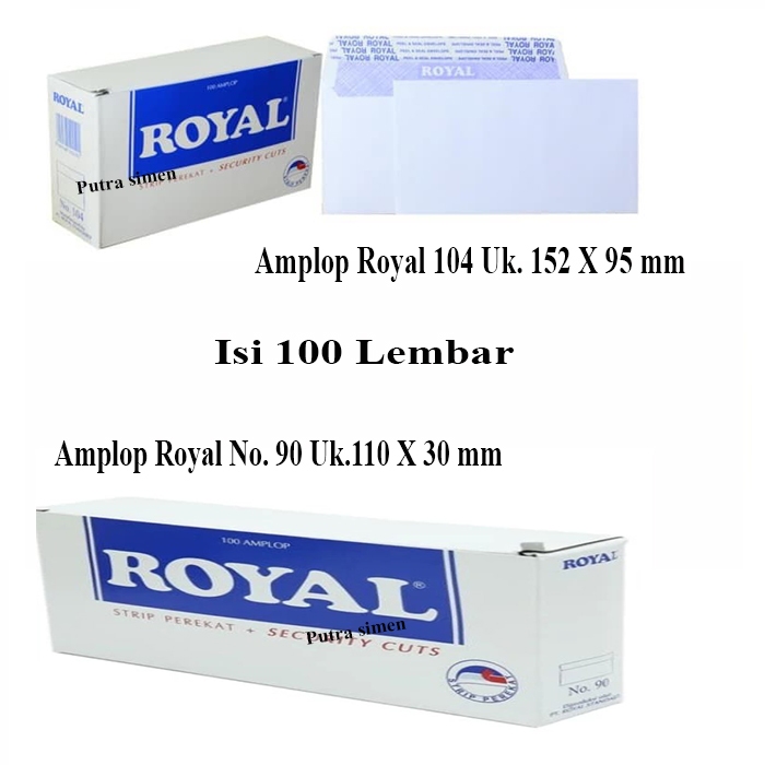 

Amplop Putih Polos ROYAL No. 104 / No. 90