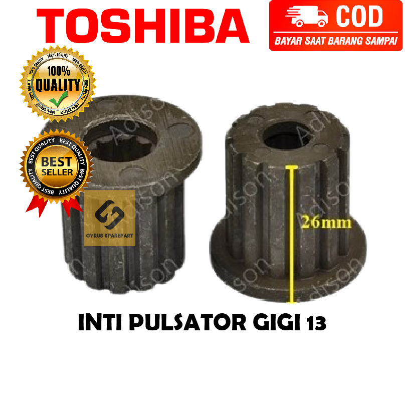 INTI PULSATOR MESIN CUCI TOSHIBA 1 TABUNG / 2 TABUNG