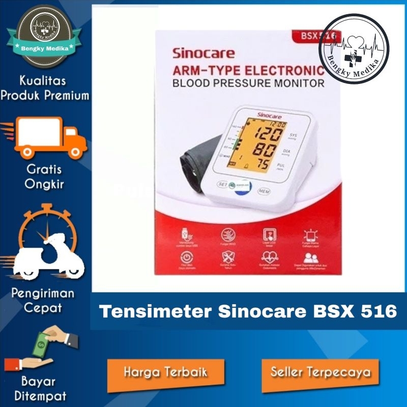 Tensimeter Digital Sinocare BSX 516  Tensi Digital Sinocare  Alat Ukur Tekanan Darah Digital