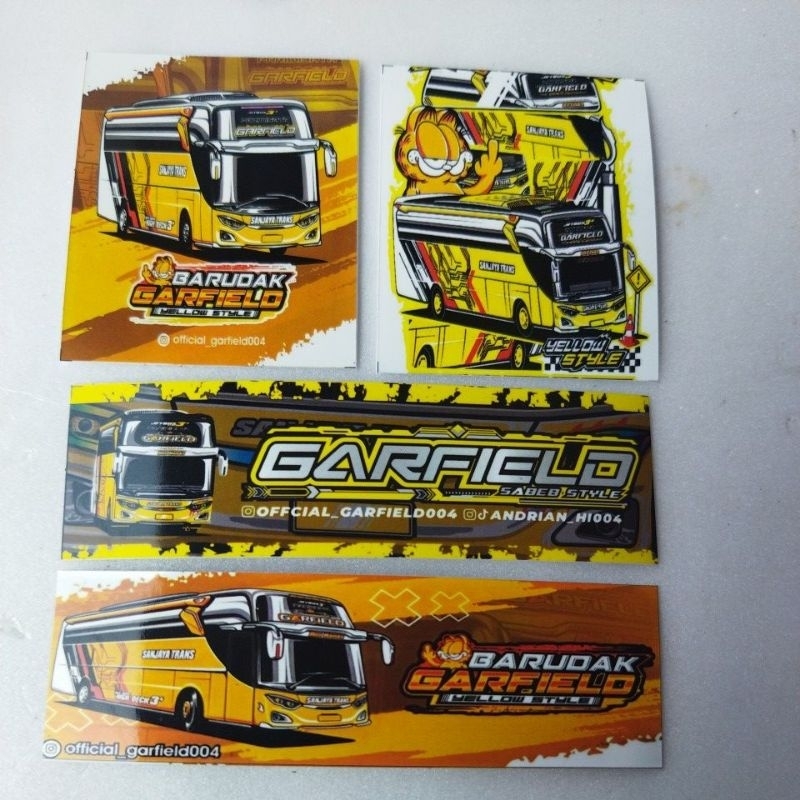 

Stiker paket Garfield vinil anti air 4 pcs