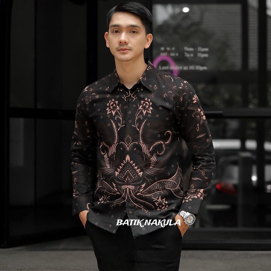 Terlaris Nyinom Nikahan Kemeja Hem Batik Pera Batik Pria Hem Kemeja Batik Lengan Kemeja Batok Kemej 