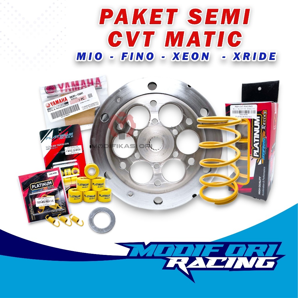 PAKET SEMI UPGRADE CVT mio fino xride xeon soul gt 115 125 karbu karburator motor yamaha