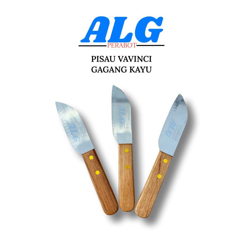 pisau dapur vavinci gagang kayu tajam