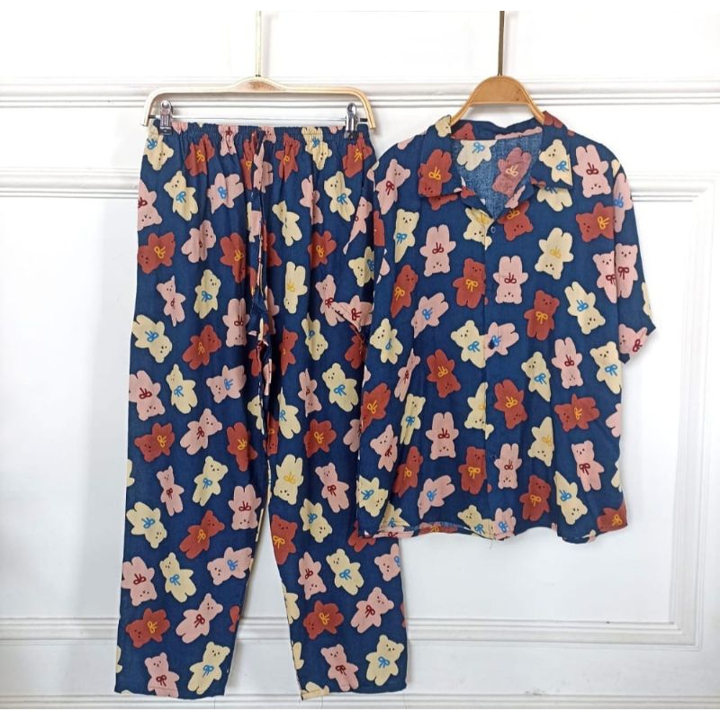 Daster Busui Lengan Pendek Celana Panjang