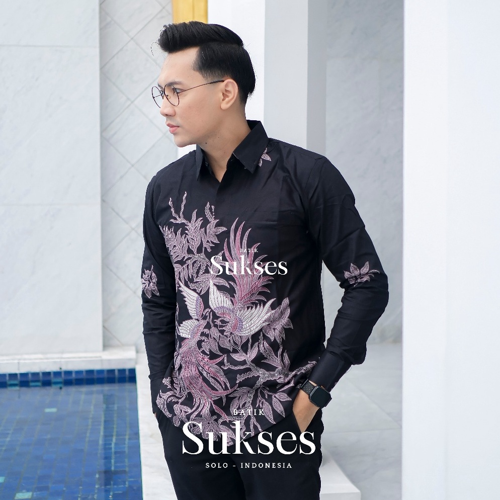 Pro Hemat KUTUT UNGU Kemeja Batik Pria Slimfit PREMIUM Lapis Furing Katun Halus Primisima Full Furin