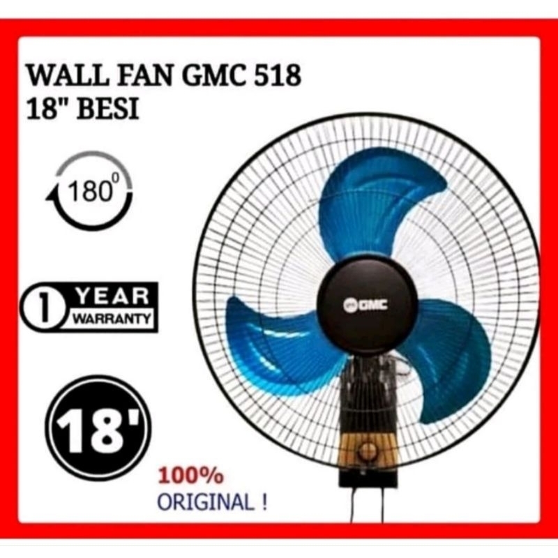 KIPAS DINDING TORNADO/KIPAS TEMBOK BESI/WALLFAN GMC 18 INCI