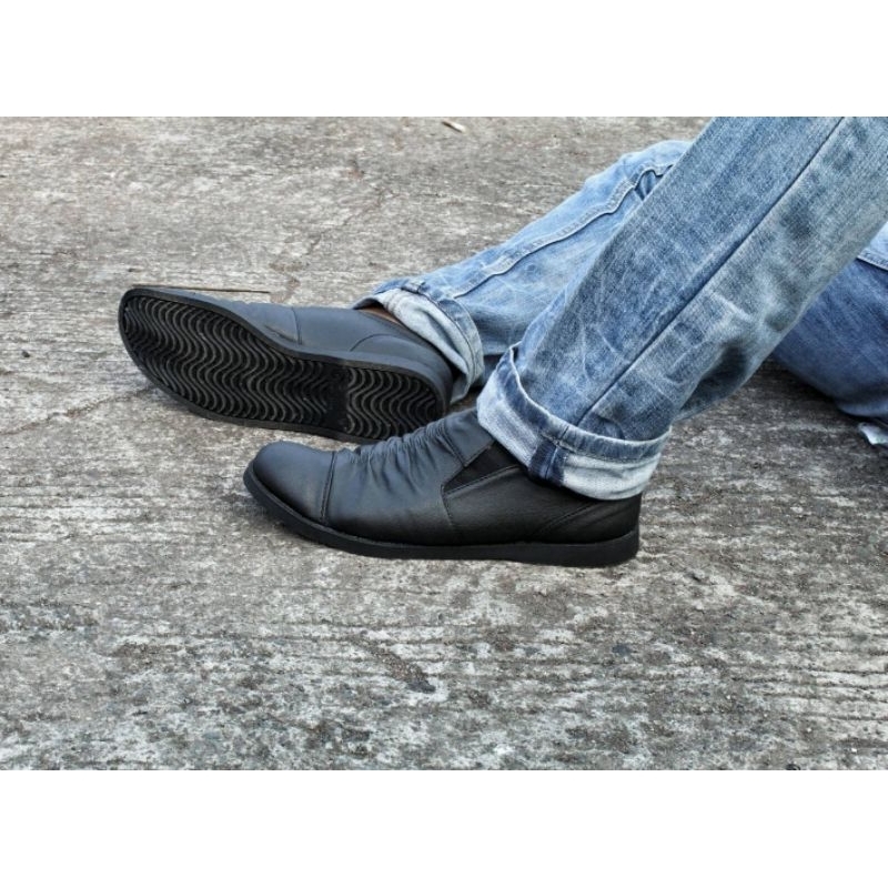 Sepatu Pansus Pria || Sepatu Slip On Pria Kasual Slop Kulit Santai Nyaman Ringan Trendy