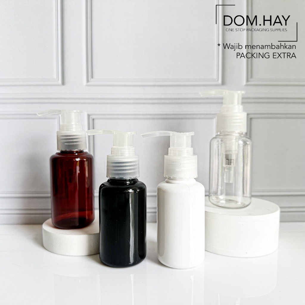 Botol Plastik Pump Clear 70ml Tubular Dish Soap Sabun Body Hand Wash Shampoo Gel Oil Minyak Kemasan 